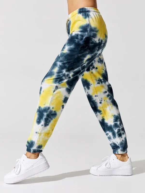 Tie Dye Jogger - Navy Multi sold by Carbon38