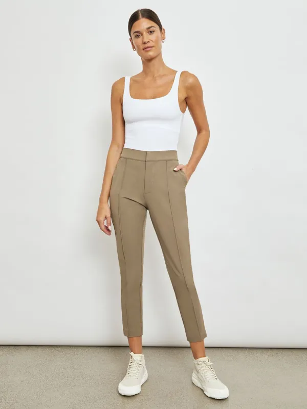 Pintuck Trouser - Tan sold by Carbon38