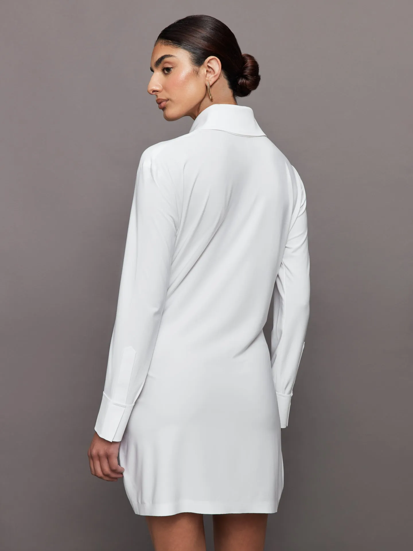 Four Sleeve NK Shirt Mini Dress - Snow White sold by Carbon38 product image thumbnail 5