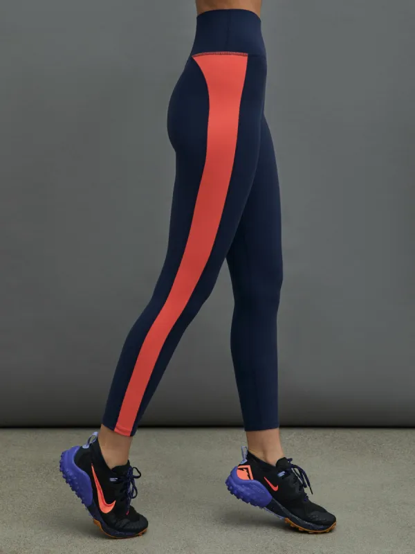 COLORBLOCK LEGGING - CORE NAVY/ CAYENNE made by Carbon38