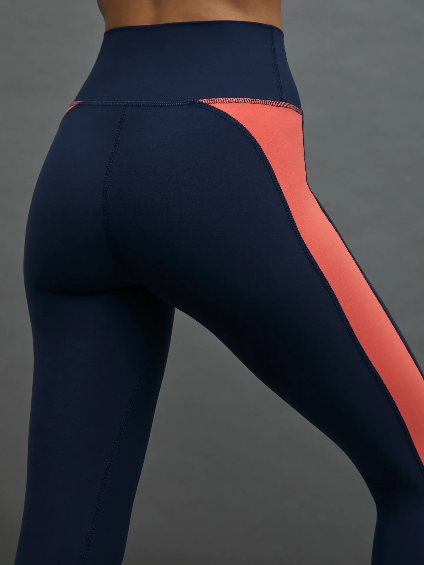 COLORBLOCK LEGGING - CORE NAVY/ CAYENNE sold by Carbon38 product image thumbnail 2