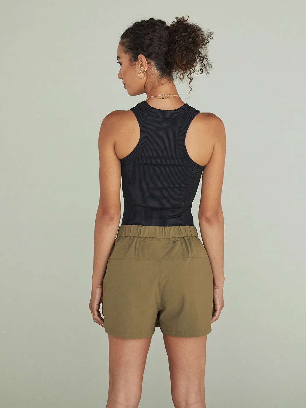 High Neck Ribbed Tank - Black sold by Carbon38 product image thumbnail 5