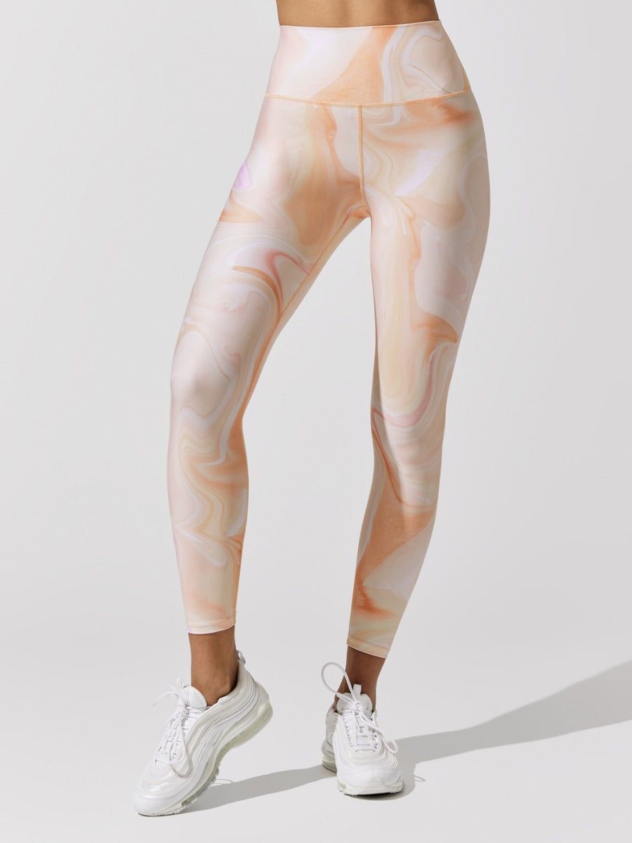 Printed High Rise 7/8 Legging - Warped Marble sold by Carbon38