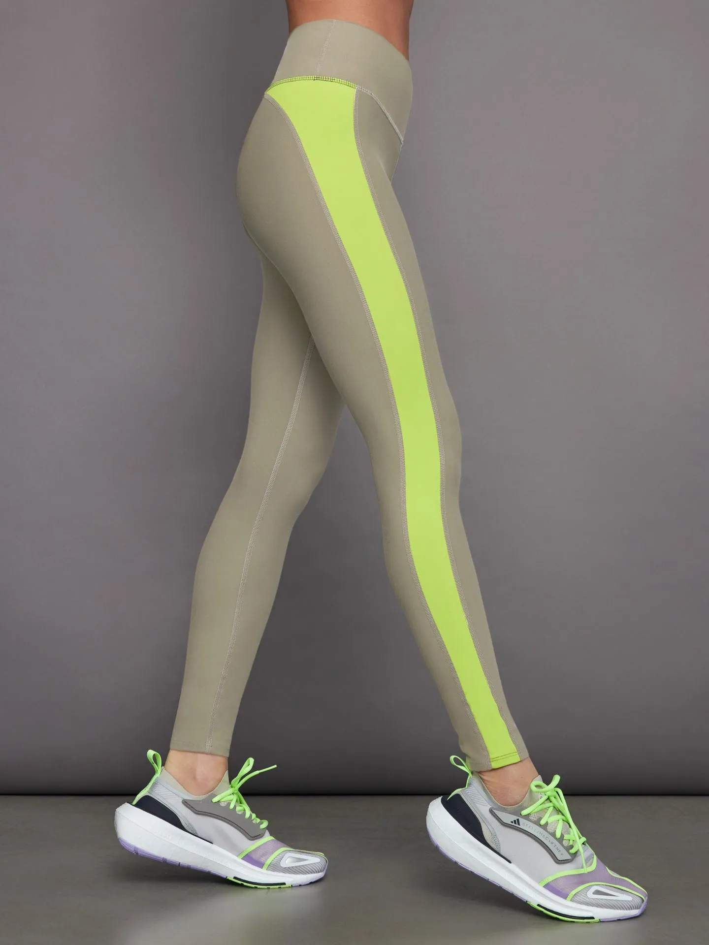 Colorblock Legging in Melt - Silversage / Acid Lime sold by Carbon38