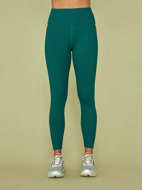 Ribbed 7/8 Legging - Malachite sold by Carbon38