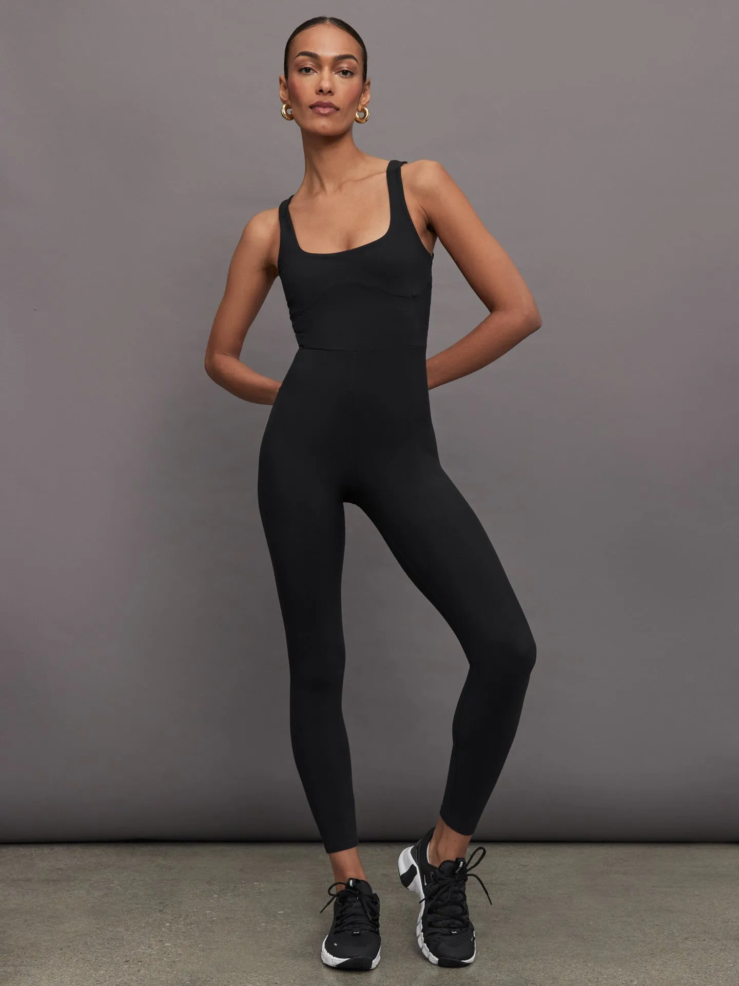 Cross Back Jumpsuit in Melt - Black sold by Carbon38 product image thumbnail 2