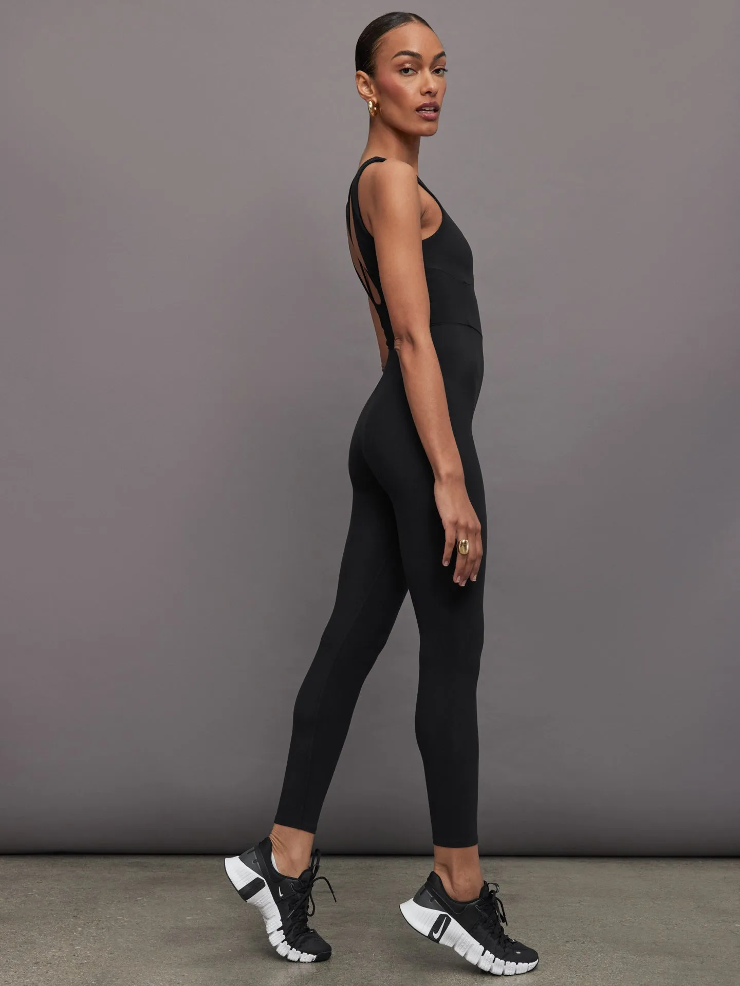 Cross Back Jumpsuit in Melt - Black sold by Carbon38 product image thumbnail 3