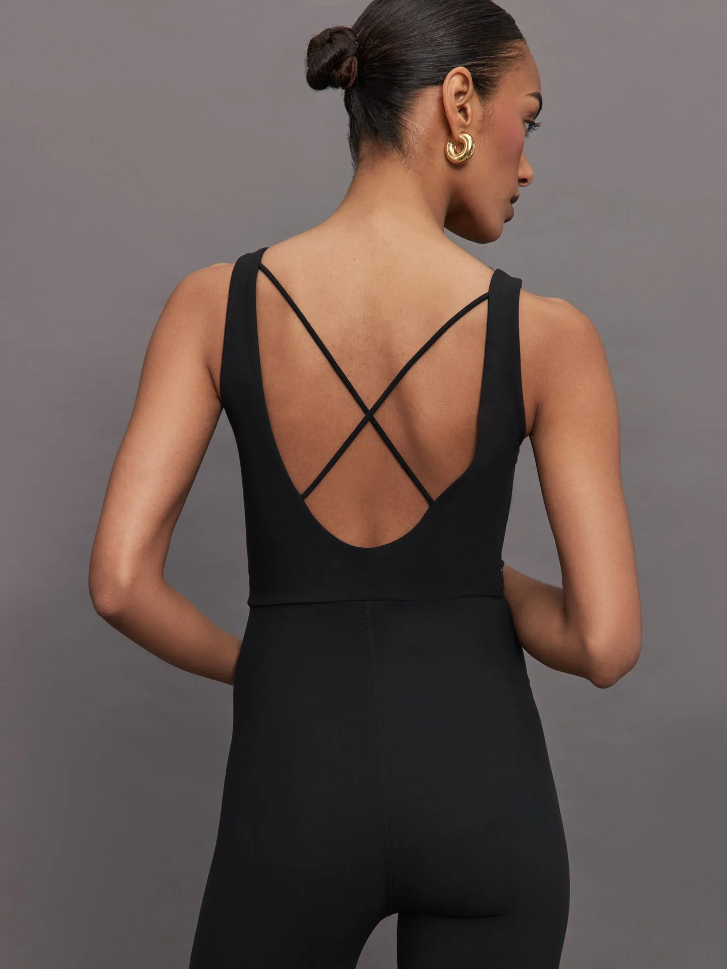 Cross Back Jumpsuit in Melt - Black sold by Carbon38 product image thumbnail 5