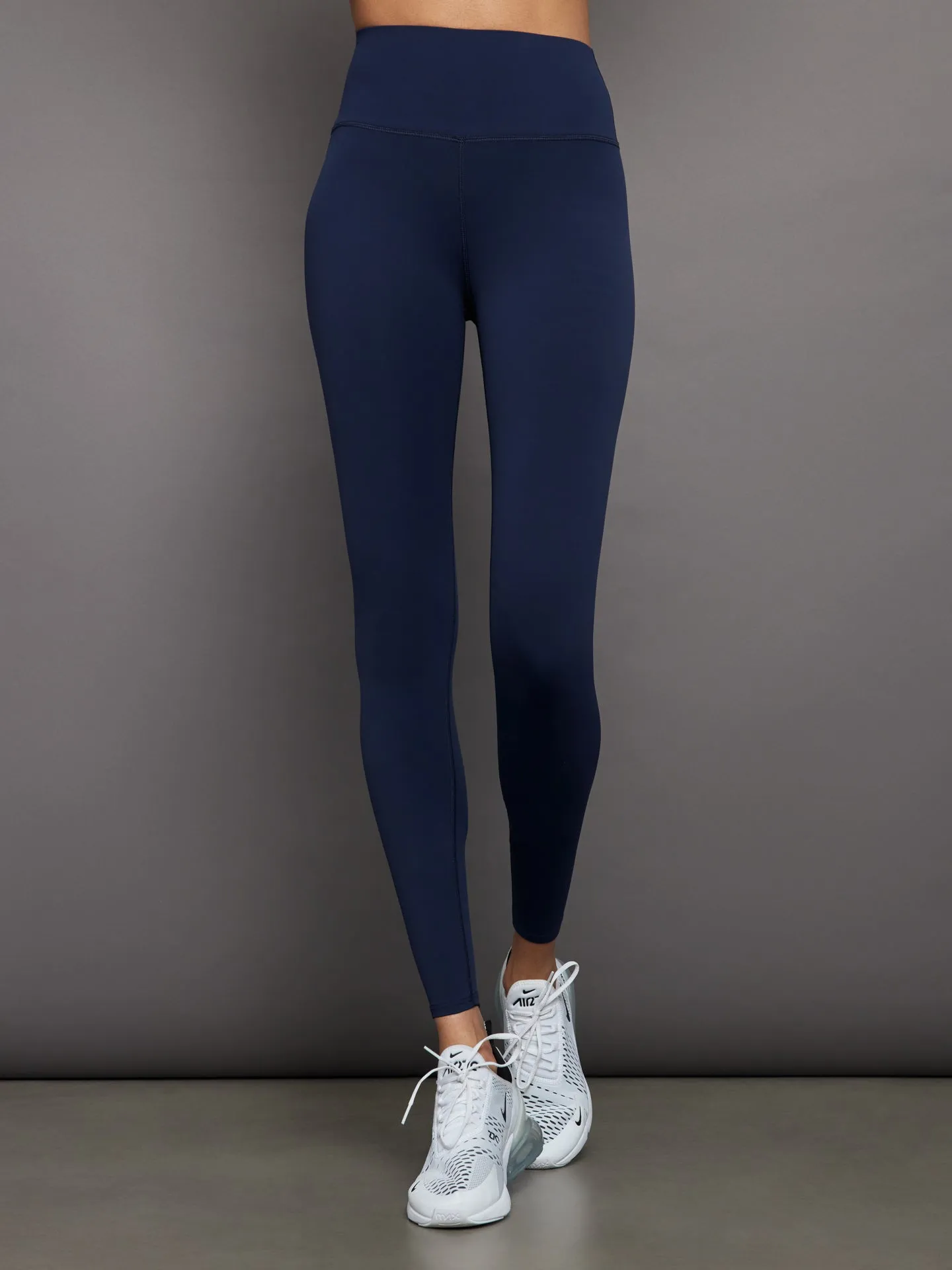 High Rise Full-Length Legging in Diamond Compression - Navy Blazer sold by Carbon38
