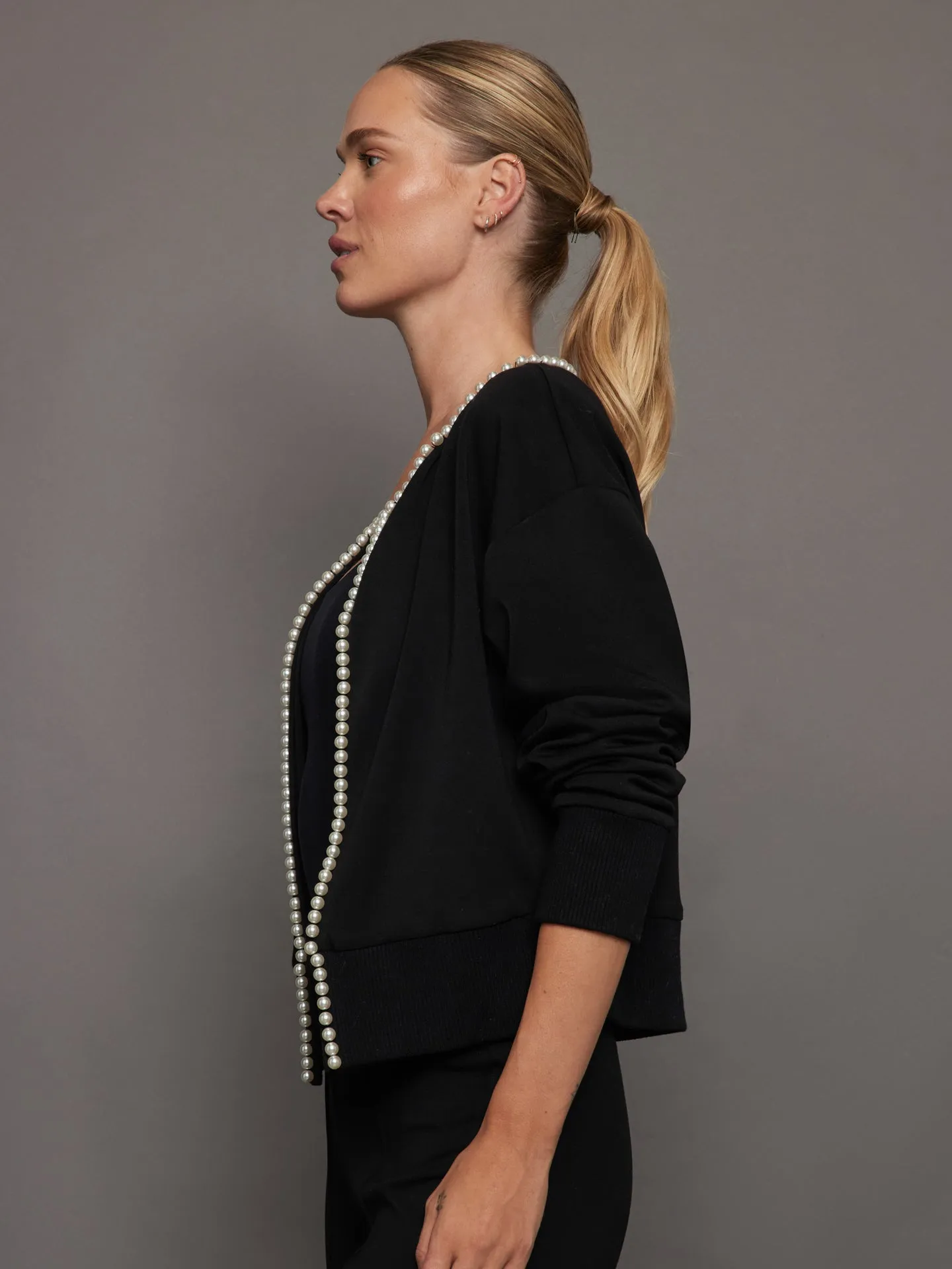 Pearl Cardigan Sweater - Black sold by Carbon38 product image thumbnail 3