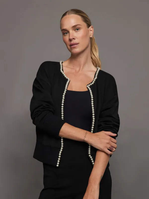 Pearl Cardigan Sweater - Black sold by Carbon38