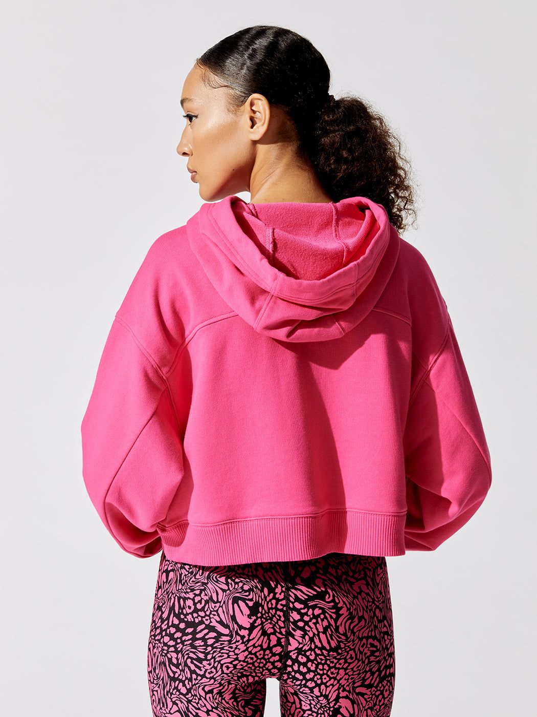 Crop Hoodie - Electric Pink sold by Carbon38 product image thumbnail 4