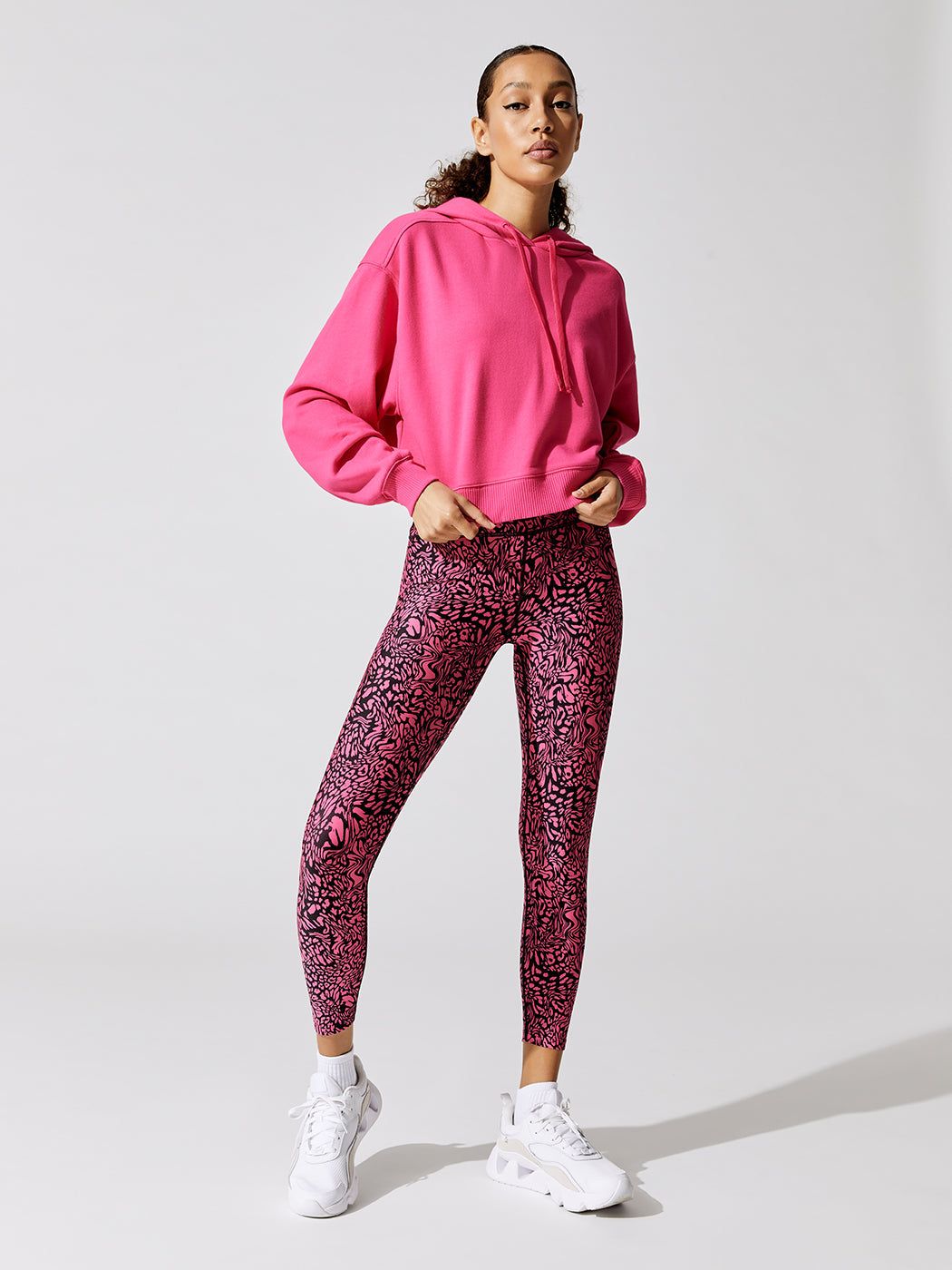 Crop Hoodie - Electric Pink sold by Carbon38 product image thumbnail 2