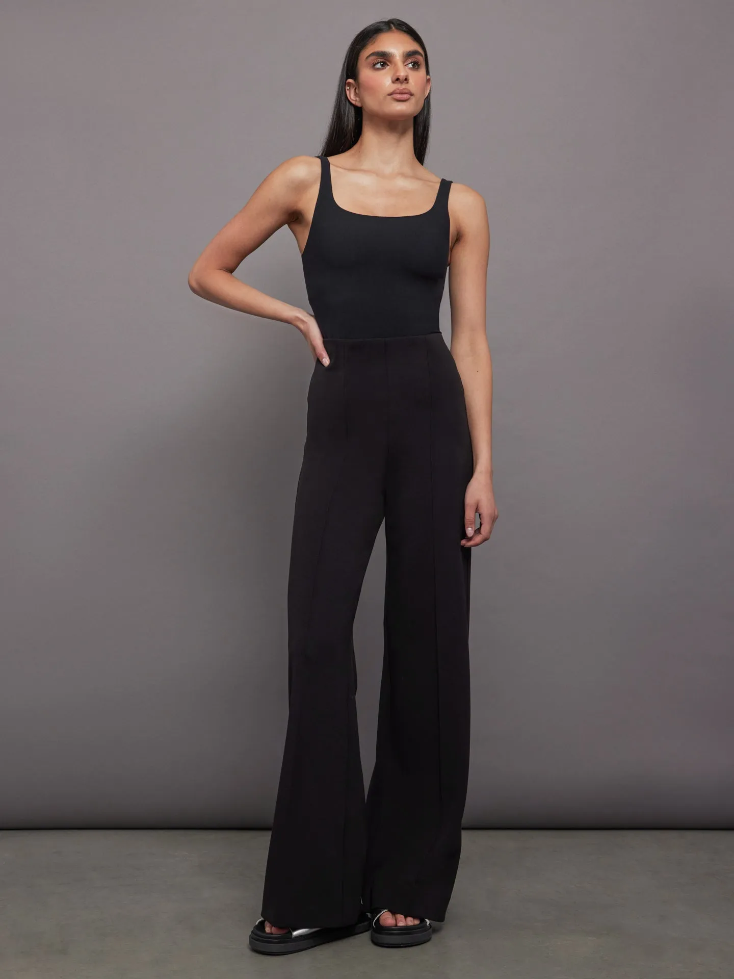 High Waisted Scuba Pant - Black sold by Carbon38