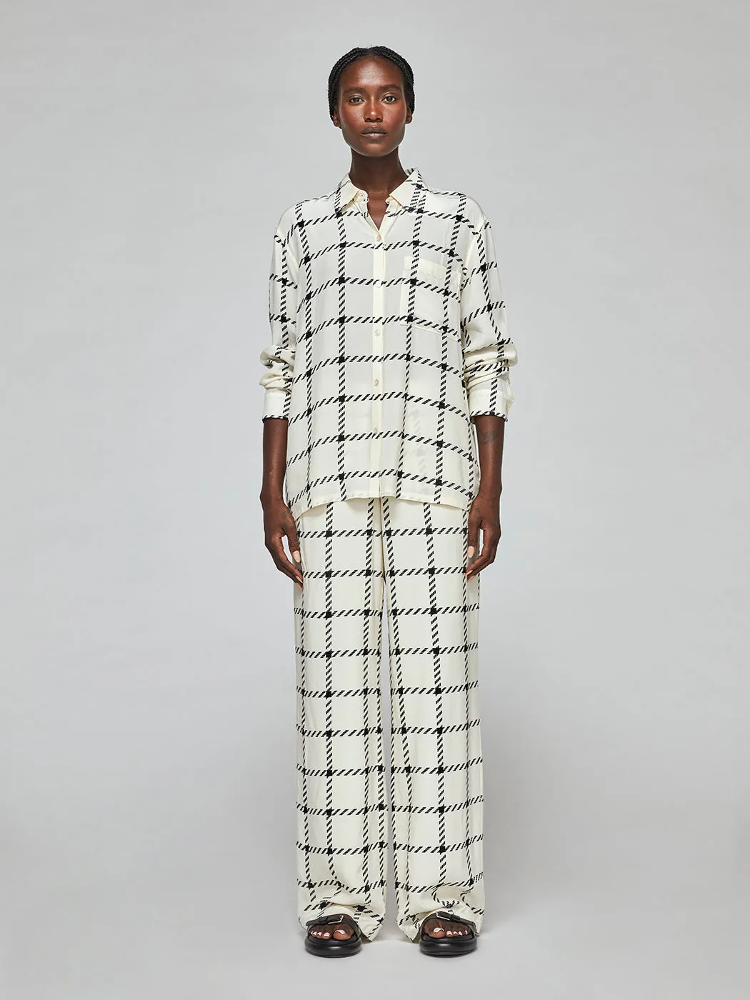 Aspen Shirt - Cream Check sold by Carbon38 product image thumbnail 4