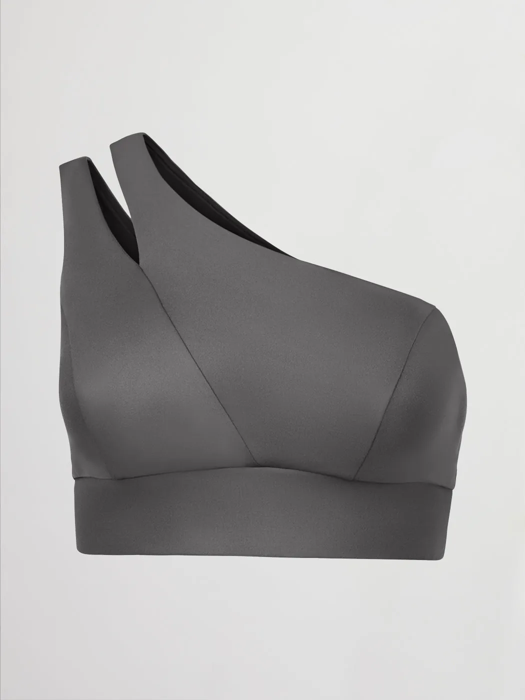 Tigress Gloss Long Line Bra - GUNMETAL sold by Carbon38