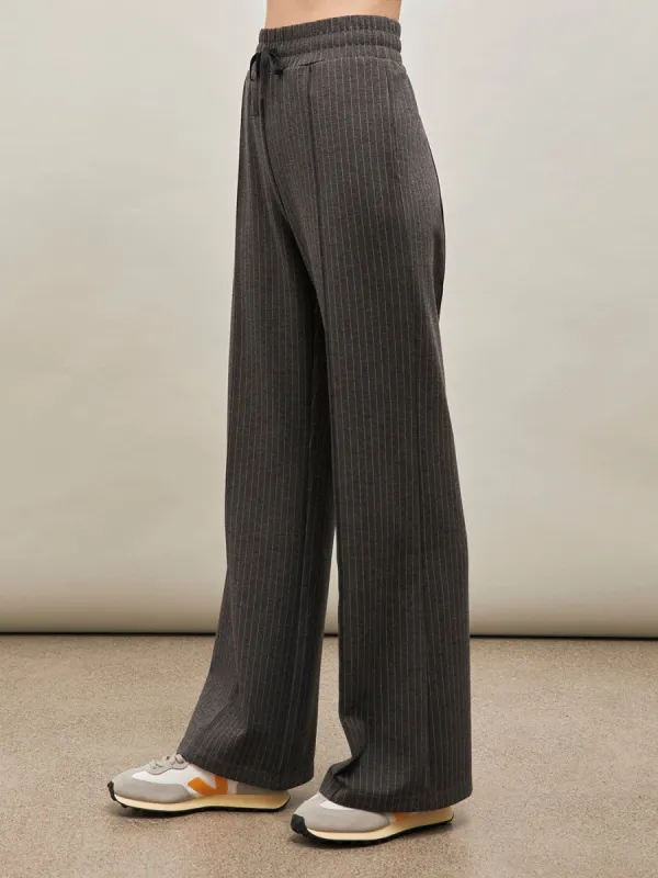 Pinstripe Wide Leg Pant - Black Pinstripe sold by Carbon38