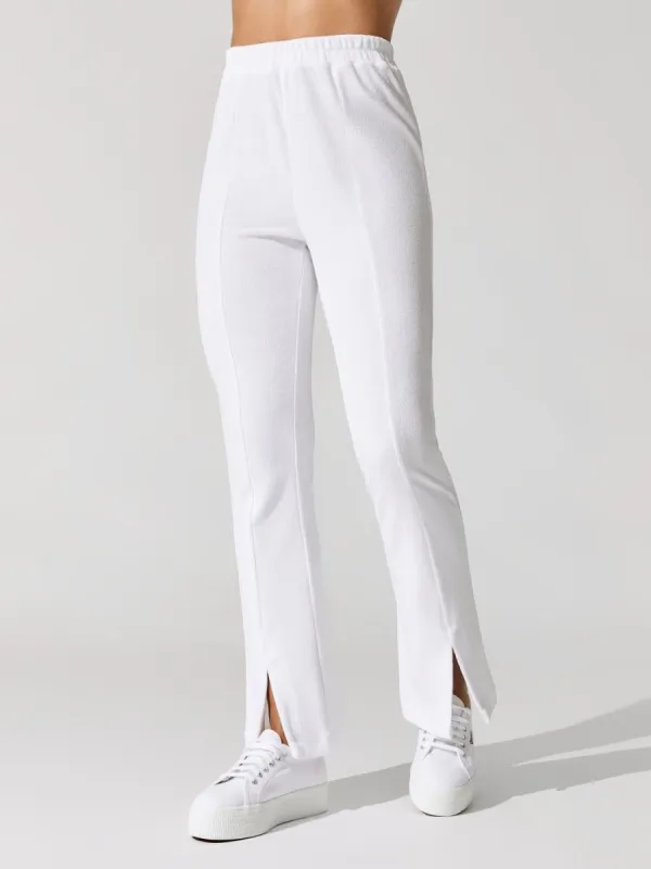 Snap Slit Front Pants - White sold by Carbon38