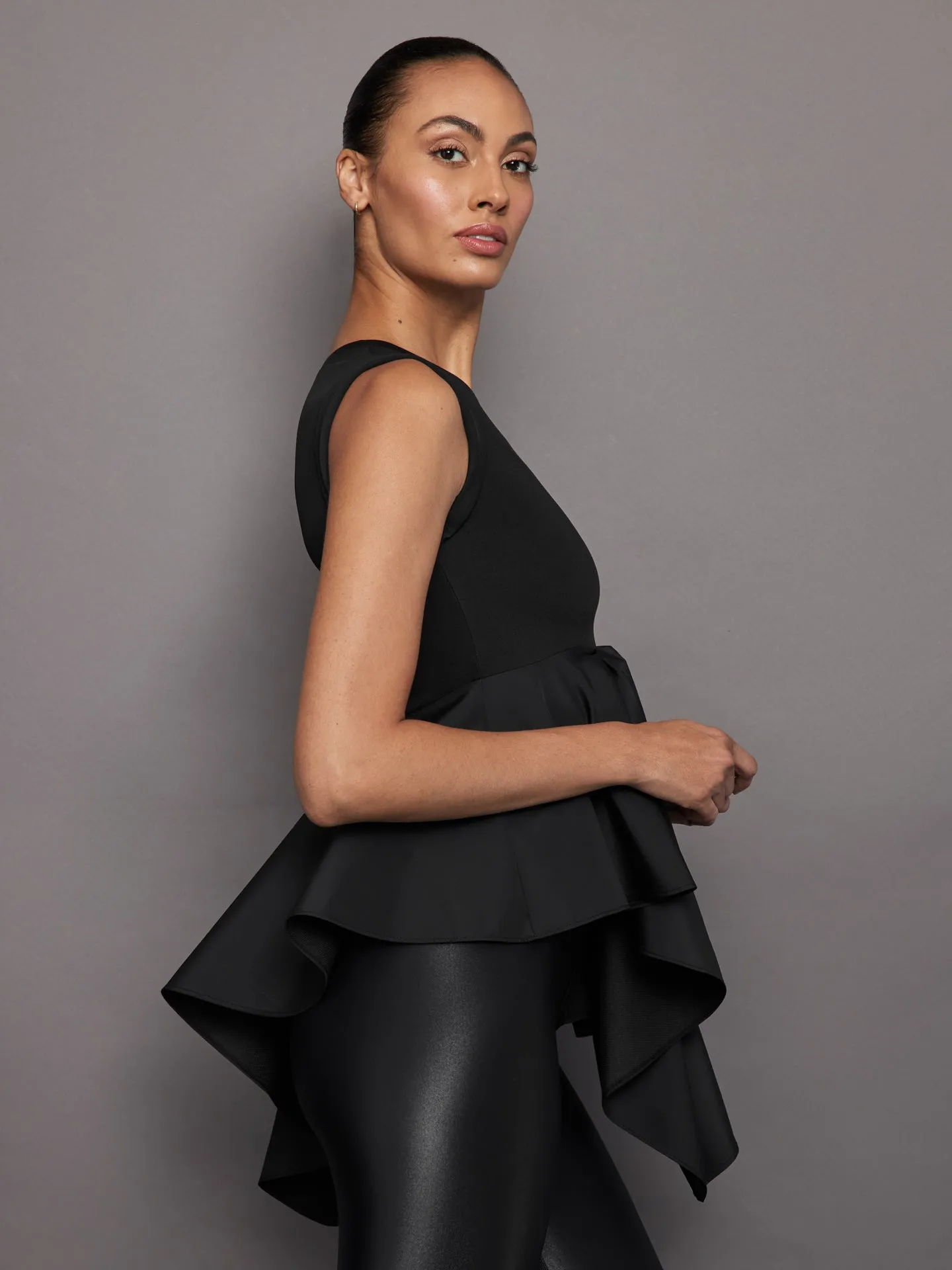 Aphrodite Peplum Top - Black sold by Carbon38 product image thumbnail 3