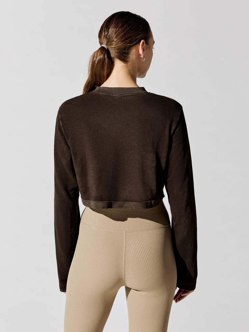 Tokyo Crop Shirt - Vintage Espresso sold by Carbon38 product image thumbnail 2