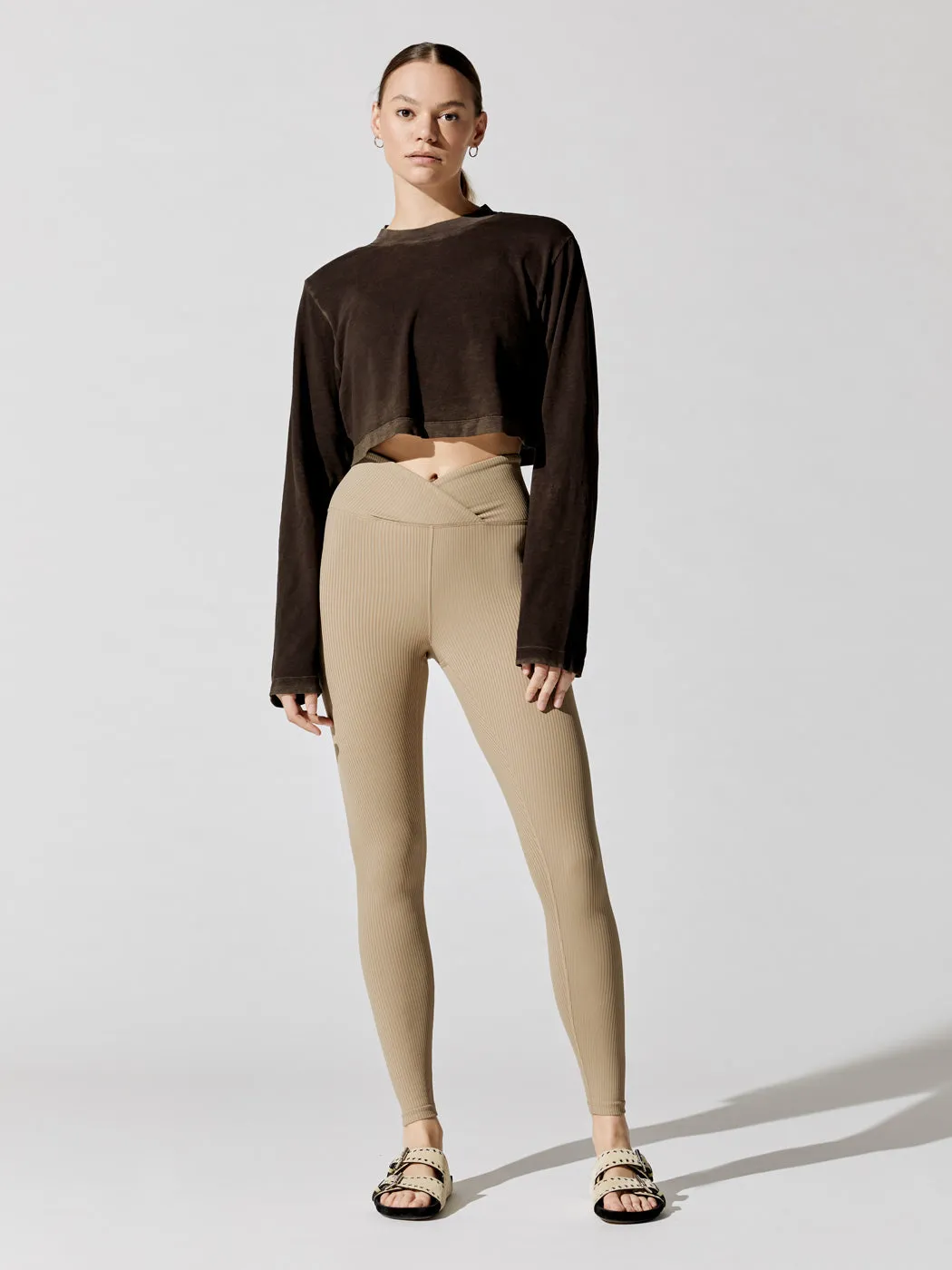 Tokyo Crop Shirt - Vintage Espresso sold by Carbon38