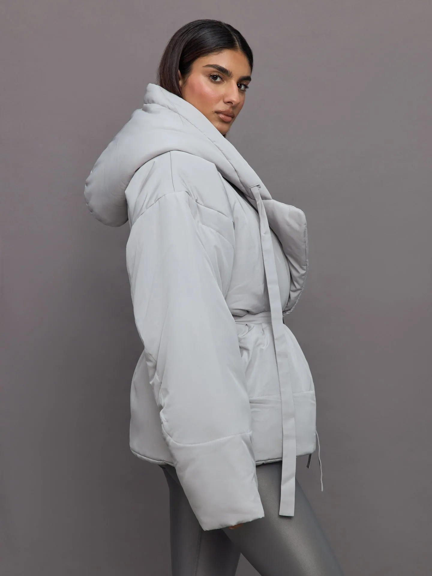 Hooded Sleeping Bag Coat Short - Dove sold by Carbon38 product image thumbnail 5
