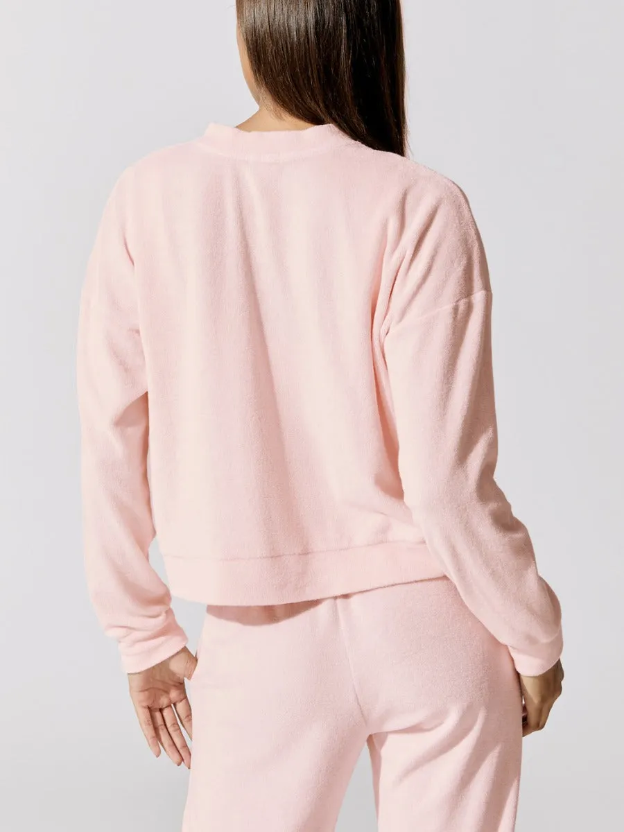Terry Henley Sweatshirt - Peony sold by Carbon38 product image thumbnail 2