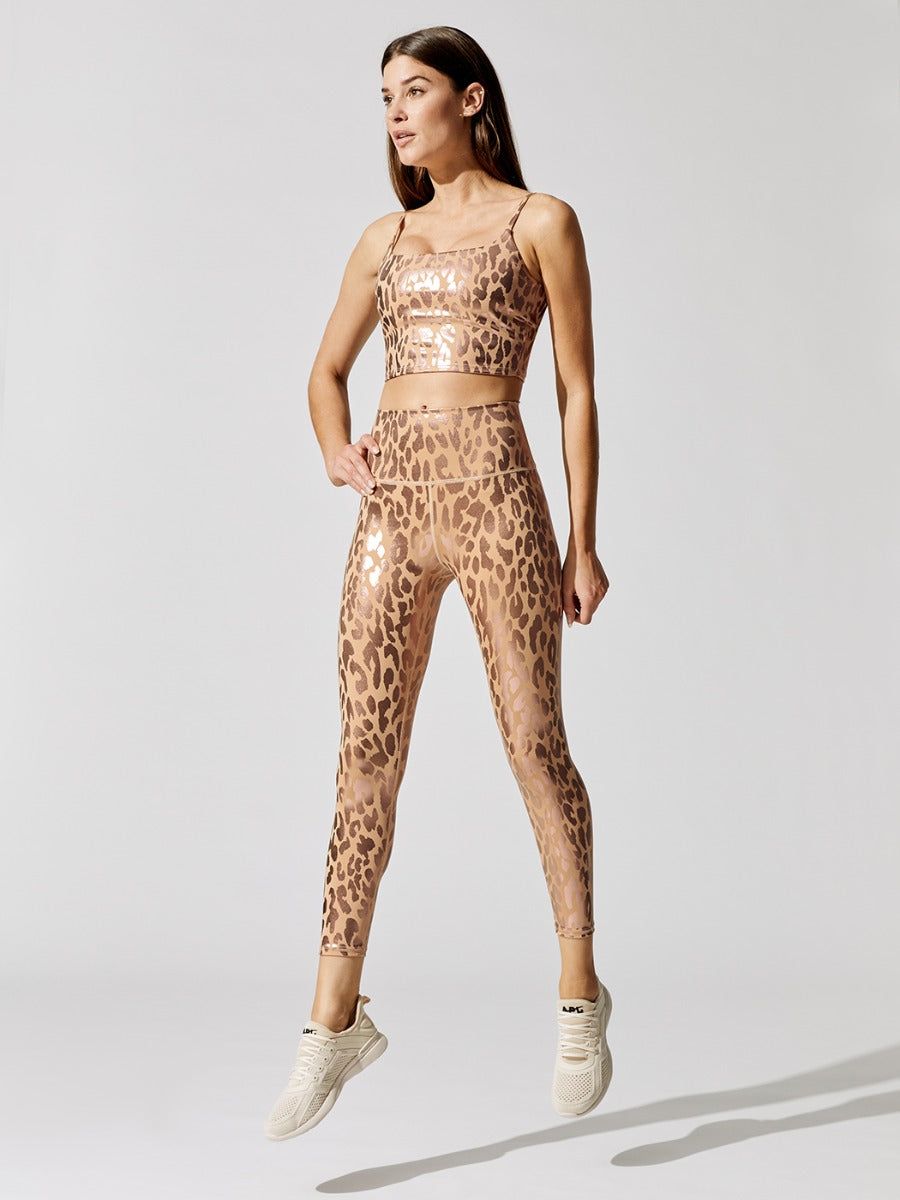 Metallic Leopard High Rise 7/8 Legging - Sandstone Leopard sold by Carbon38 product image thumbnail 2