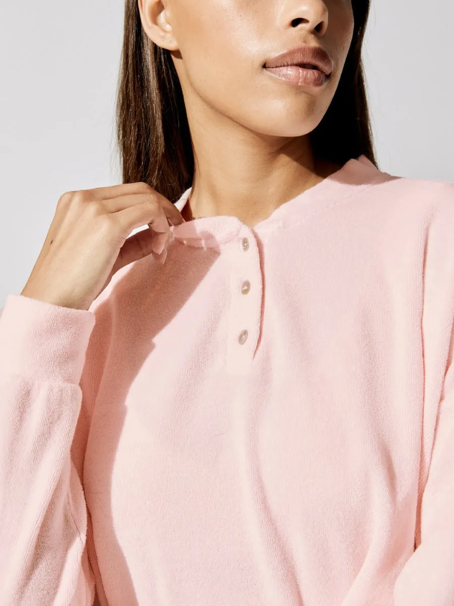 Terry Henley Sweatshirt - Peony sold by Carbon38 product image thumbnail 3