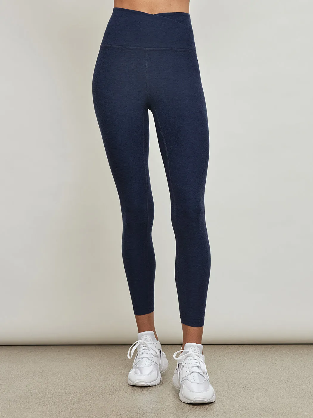 Spacedye At Your Leisure High Waisted Midi Legging - Nocturnal Navy sold by Carbon38