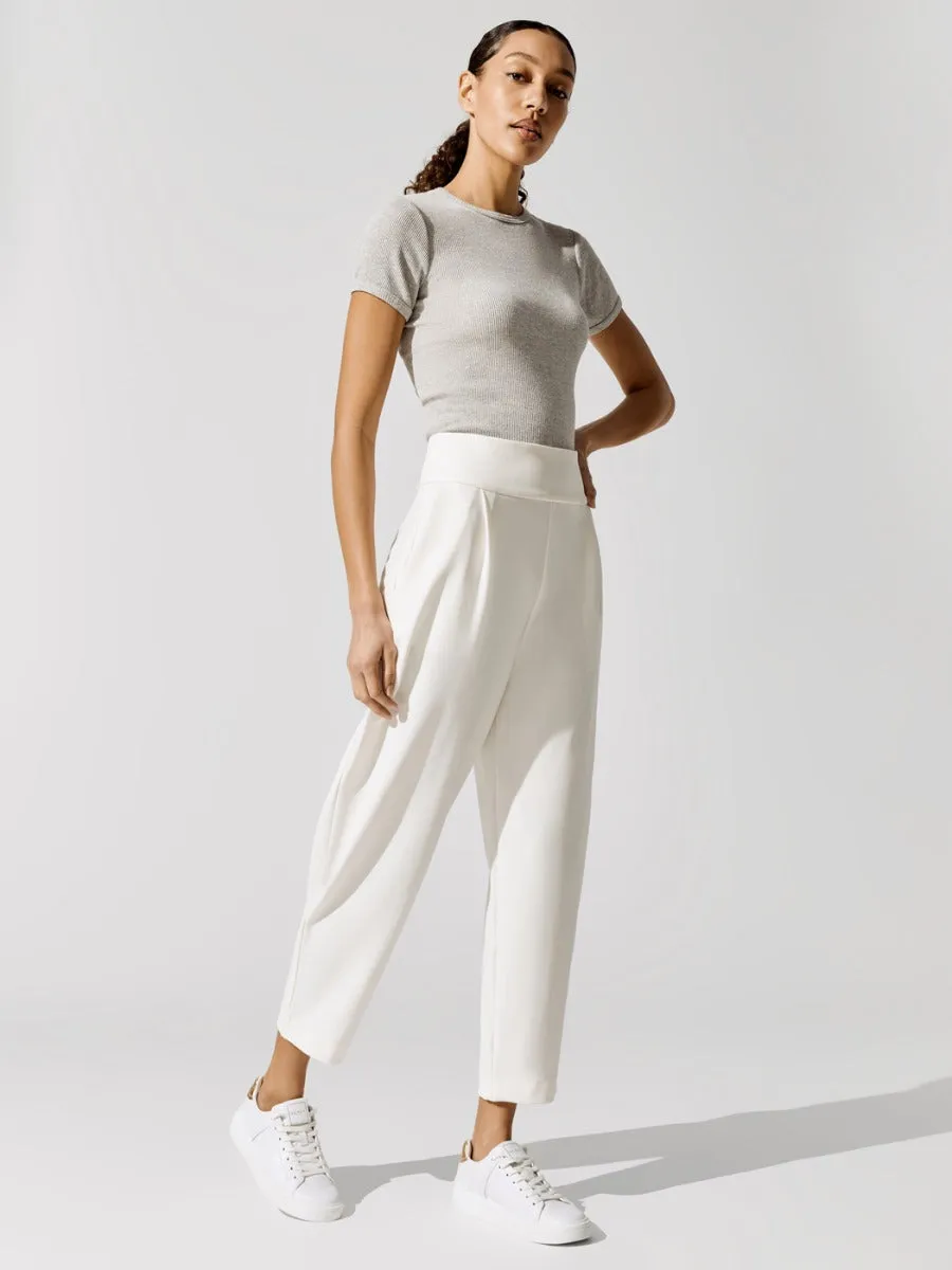 Stanton Cropped Pant - White sold by Carbon38