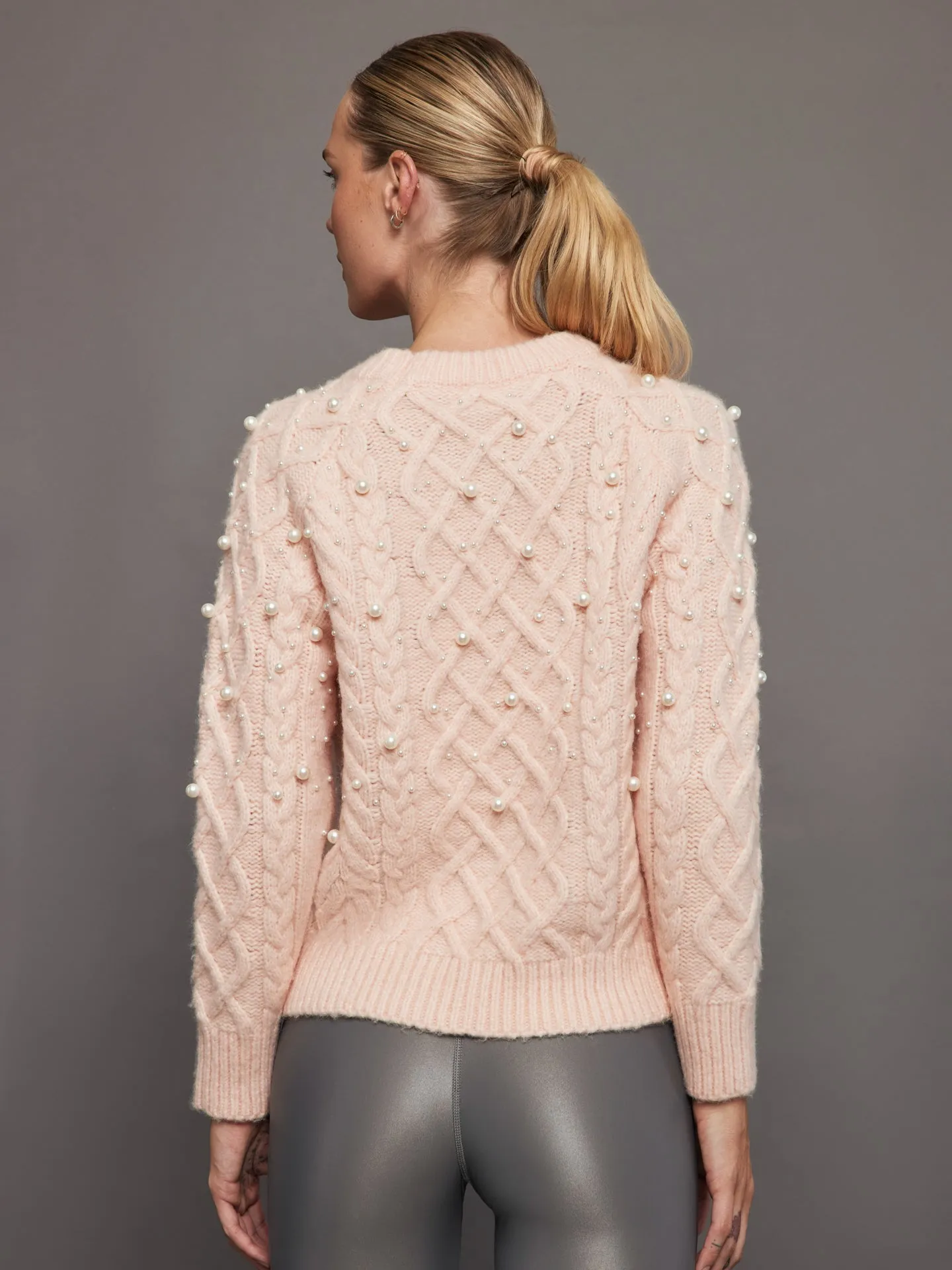 Pearl Embellished Sweater - Rose Cloud sold by Carbon38 product image thumbnail 3