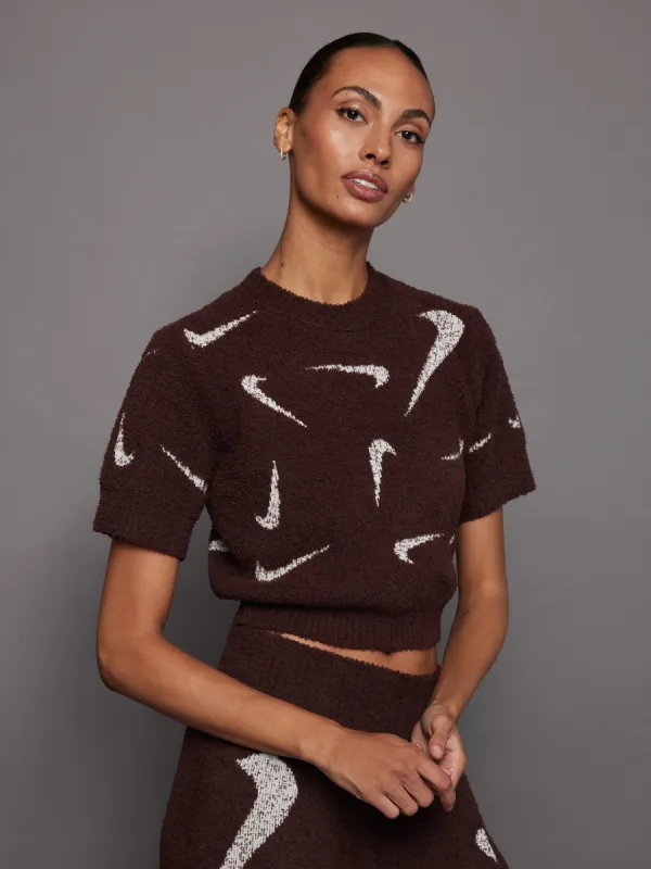 Nike Sportswear Phoenix Cozy Boucle Top- LT Orewood Brn/Medium Ash sold by Carbon38