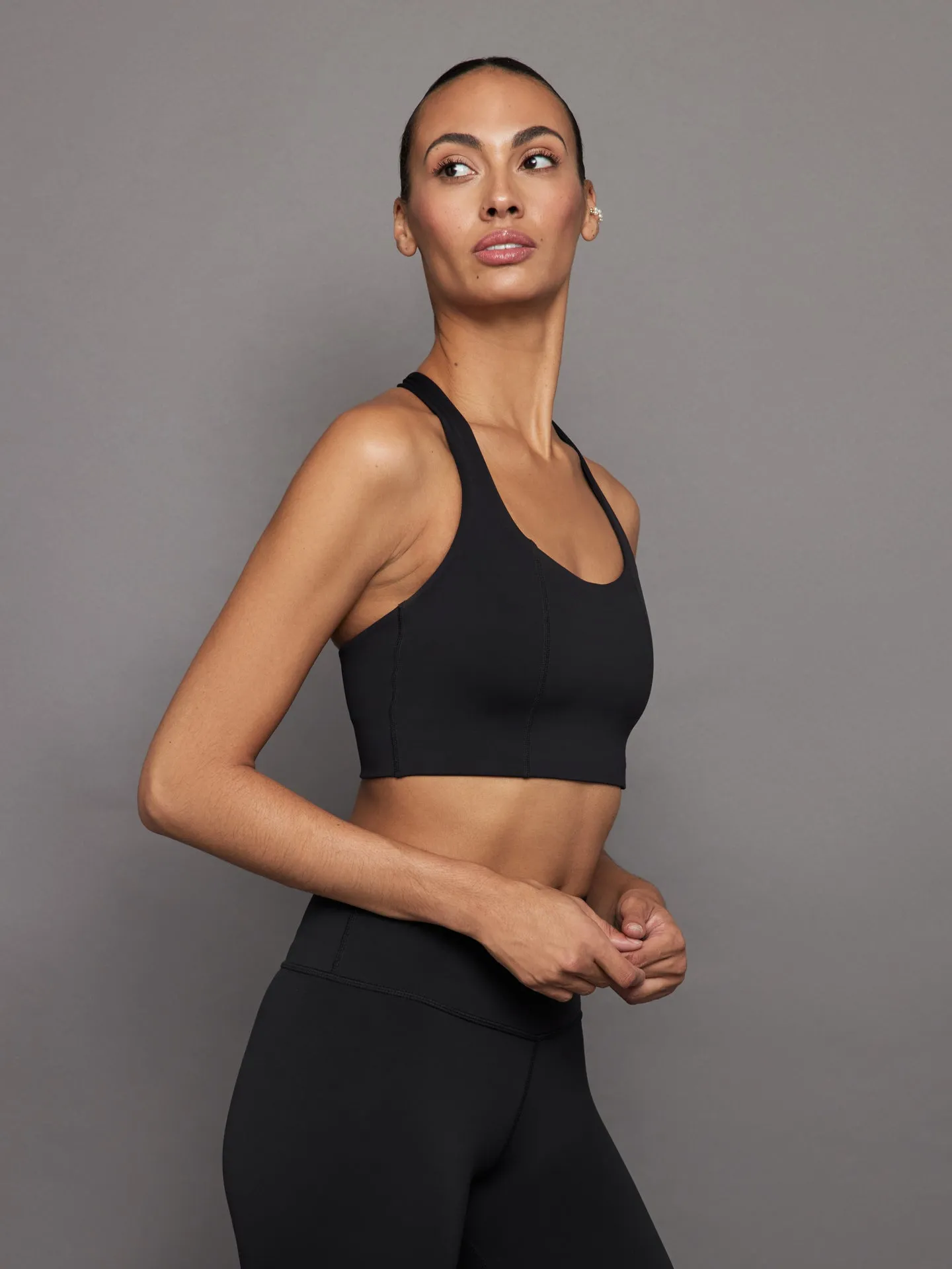 T Back Bra In Diamond Compression - Black sold by Carbon38 product image thumbnail 3