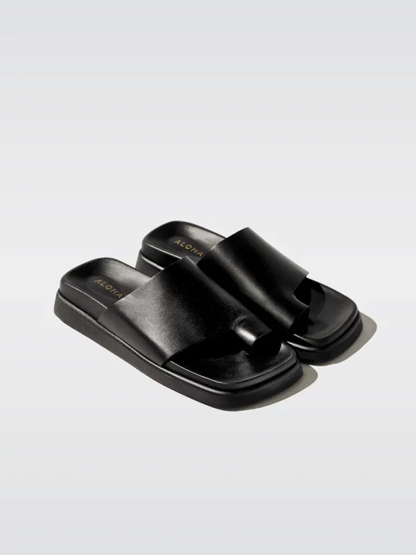 Toe Ring Flop - Black sold by Carbon38