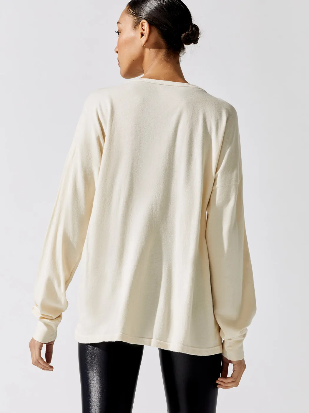 Boyfriend Long Sleeve Tee - Bone sold by Carbon38 product image thumbnail 2