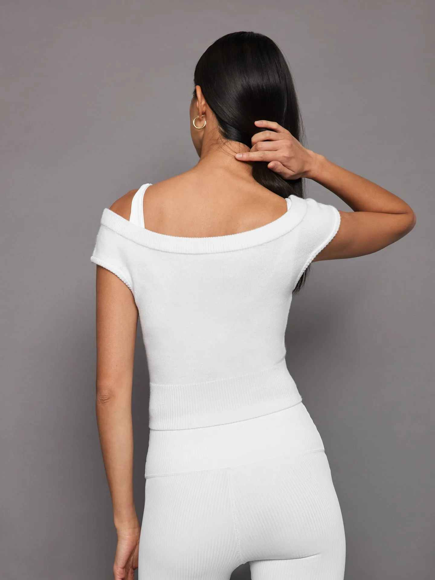 Short Sleeve Sweater - White sold by Carbon38 product image thumbnail 2