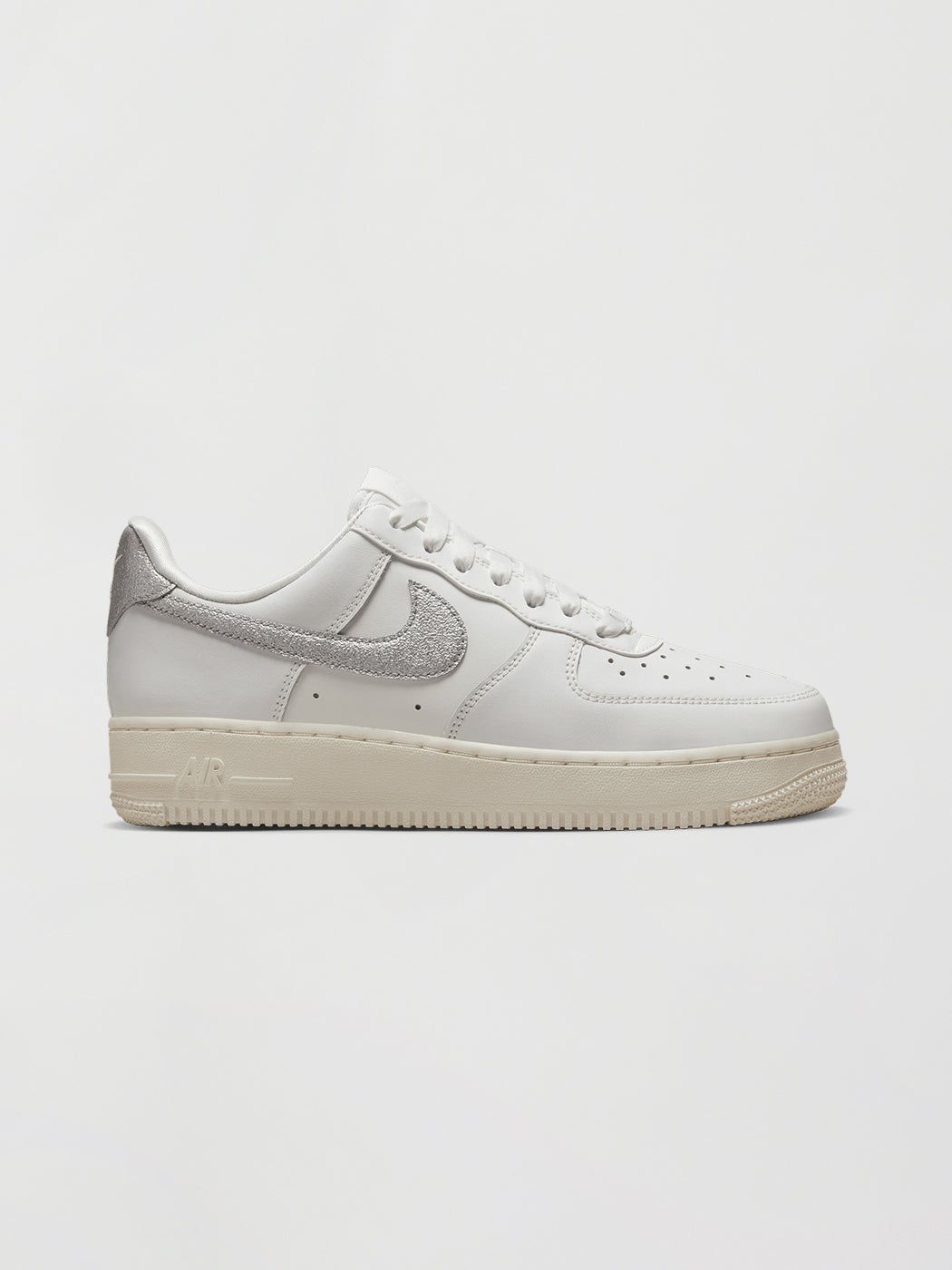 Nike Air Force 1 '07 - SUMMIT WHITE/METALLIC SILVER-SAIL-WHITE sold by Carbon38