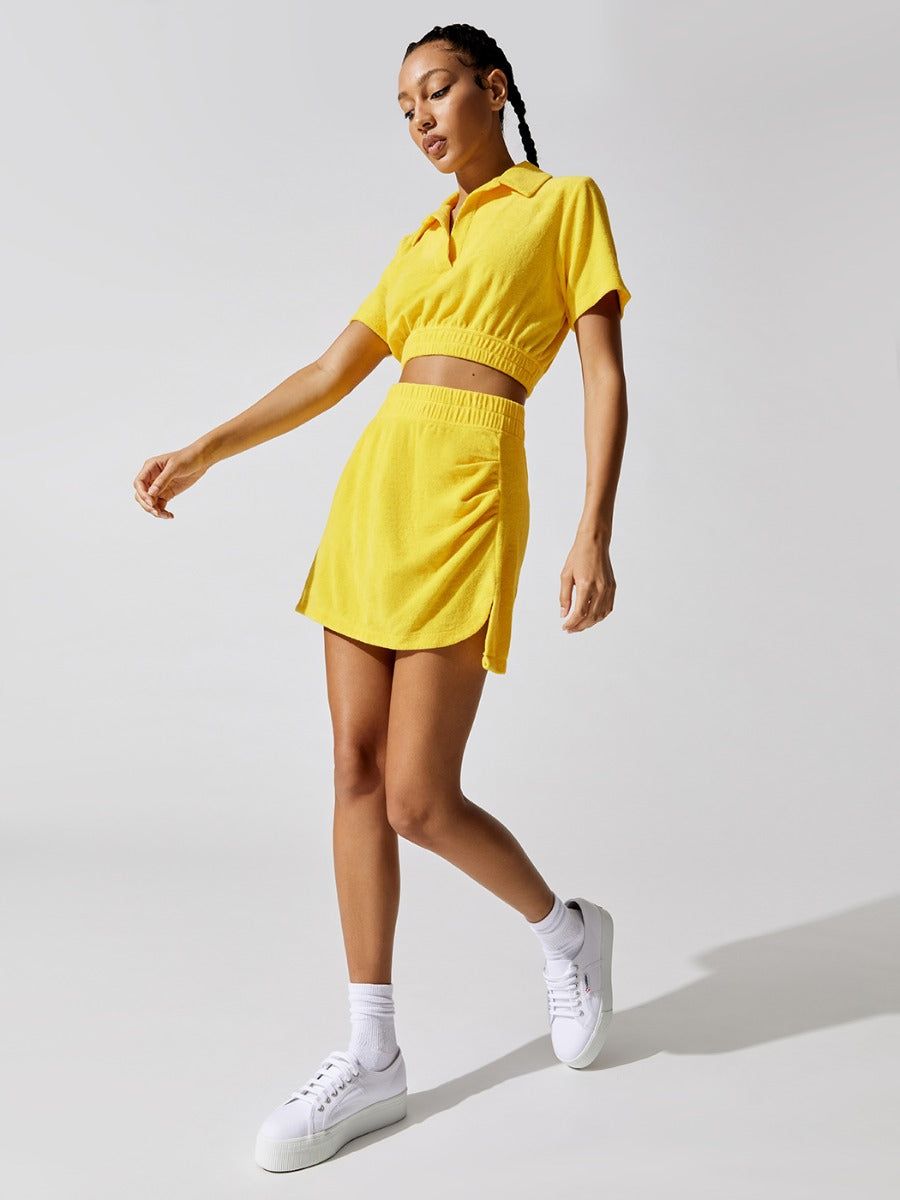Micro Terry Slim Skirt - Sunshine Yellow sold by Carbon38 product image thumbnail 3