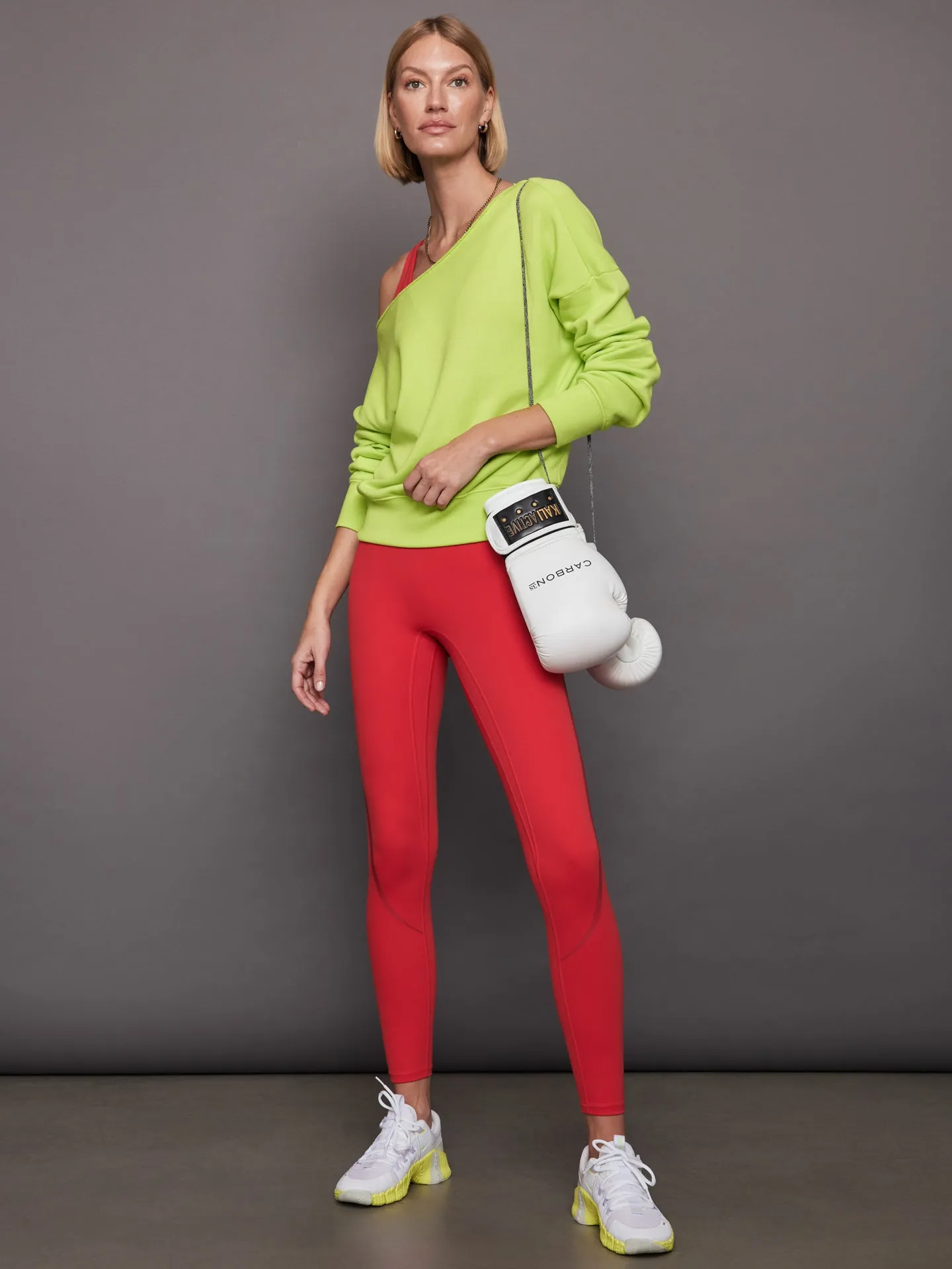 Center Stage Contrast Legging - Lollipop/Tango Red sold by Carbon38 product image thumbnail 5