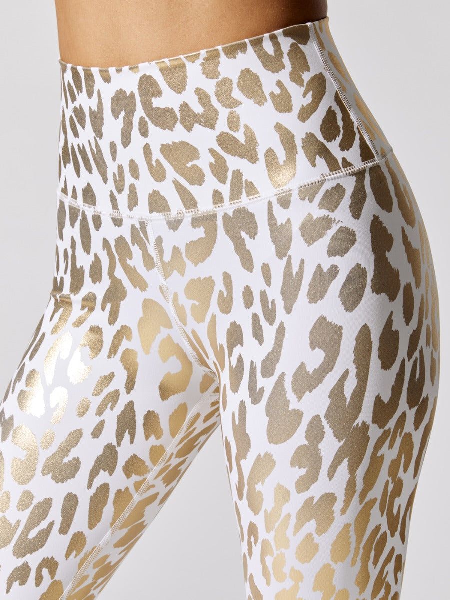 Metallic Leopard High Rise 7/8 Legging - Cream-Gold Leopard sold by Carbon38 product image thumbnail 5