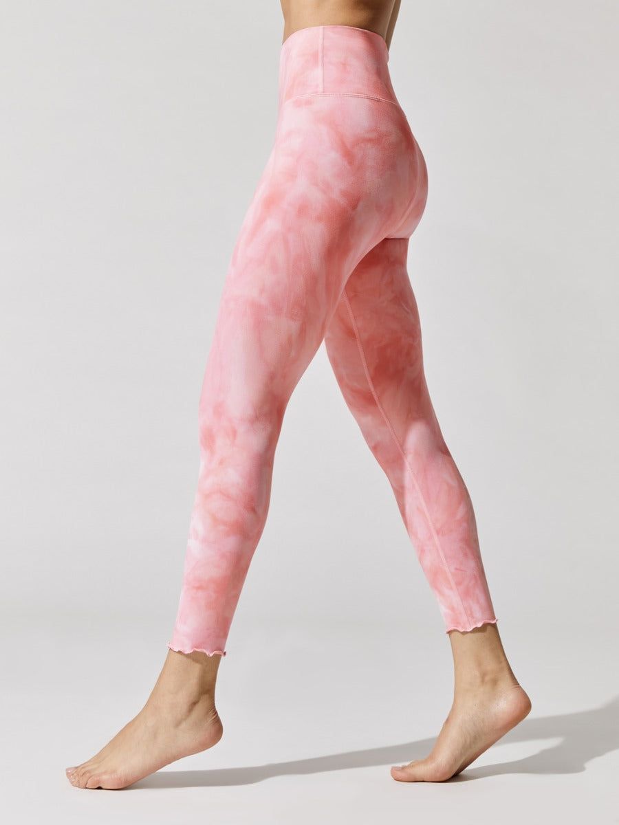 Super Soft Tie Dye 7/8 Legging - Baby Pink Tonal sold by Carbon38