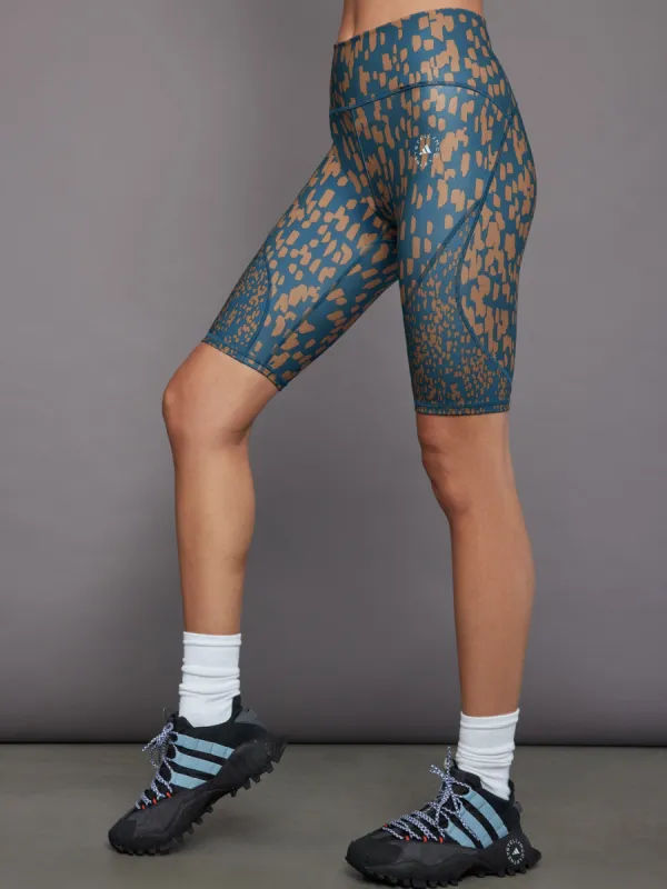 adidas by Stella McCartney TruePurpose Optime Training Bike Leggings printed - Tech Mineral/Timber sold by Carbon38