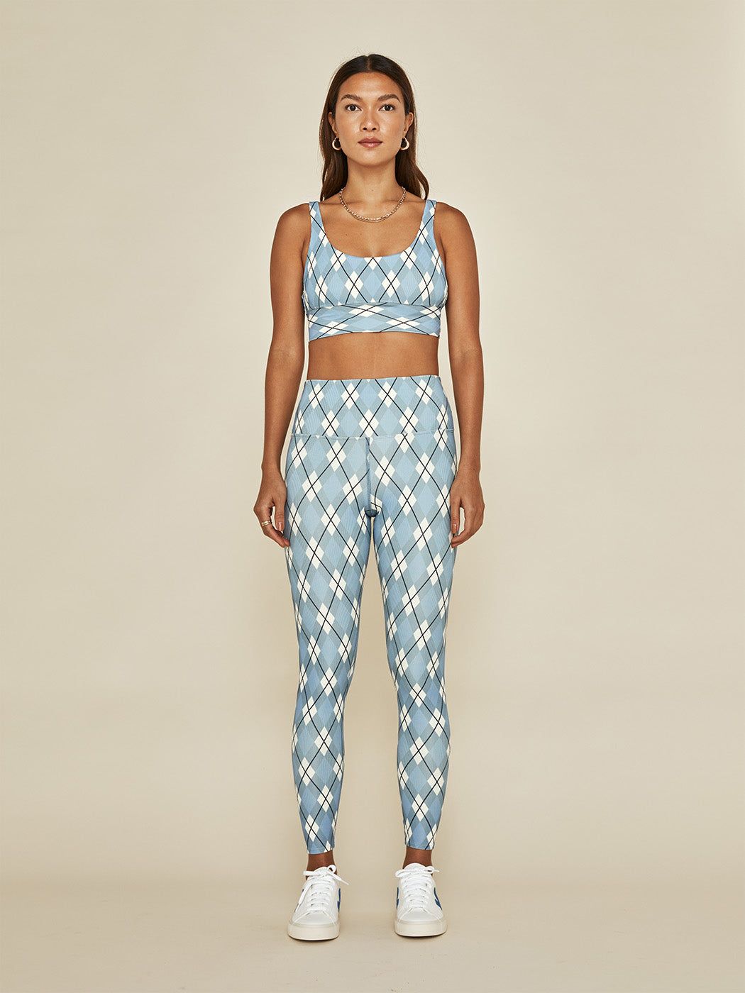 Ayla Legging - Ivory Argyle sold by Carbon38