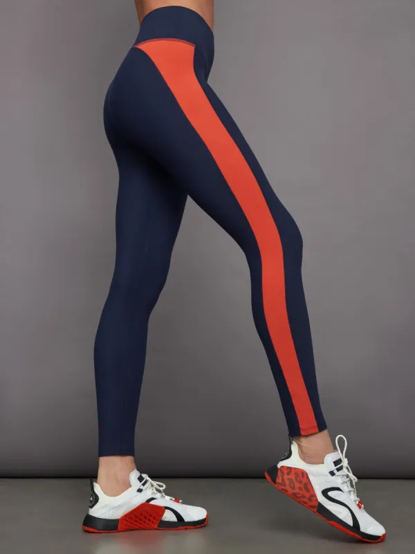 Colorblock Legging in Melt - Navy / Orange sold by Carbon38