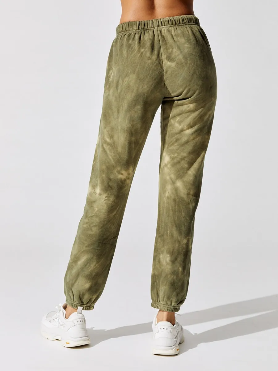 Tie Dye Gym Sweatpant - Olive Tie Dye sold by Carbon38 product image thumbnail 3