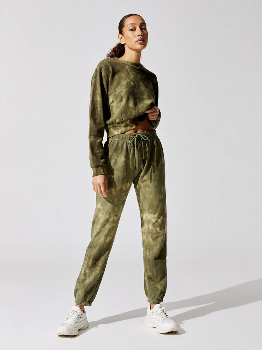 Tie Dye Gym Sweatpant - Olive Tie Dye sold by Carbon38 product image thumbnail 2
