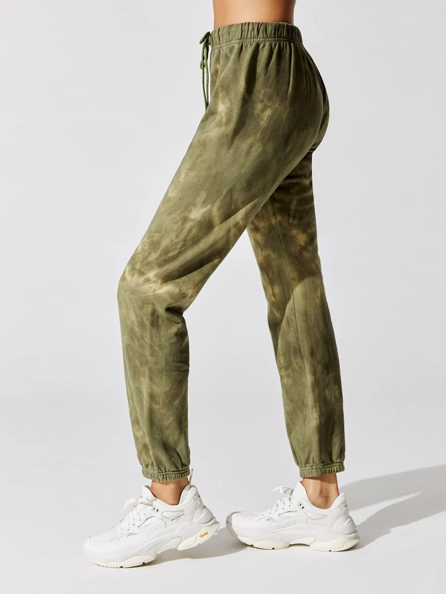 Tie Dye Gym Sweatpant - Olive Tie Dye sold by Carbon38 product image thumbnail 4