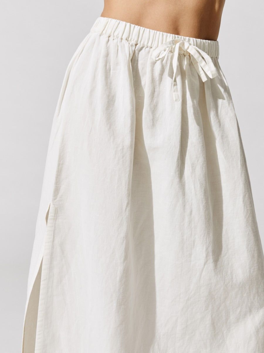 Linen Skirt - Off White sold by Carbon38 product image thumbnail 3