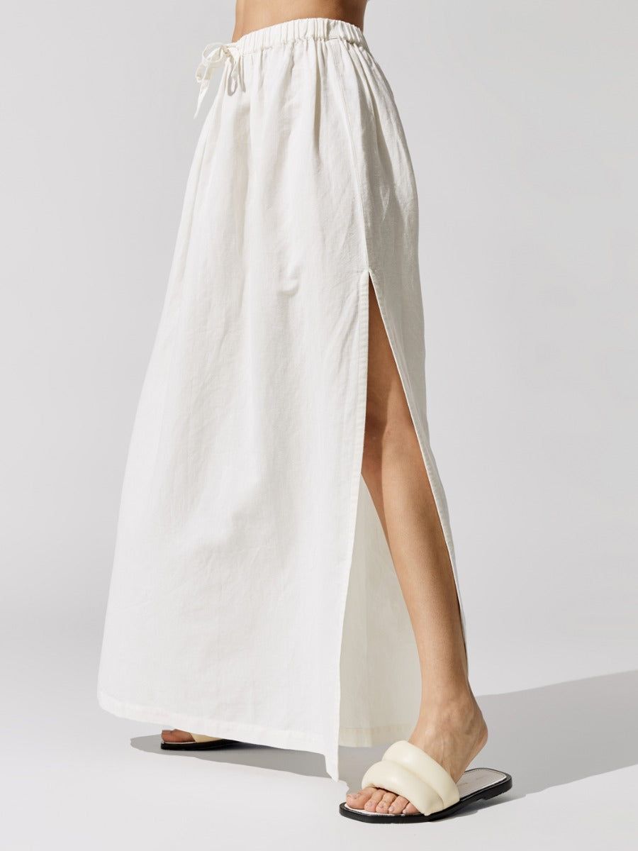 Linen Skirt - Off White sold by Carbon38 product image thumbnail 4